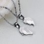 His & Hers Couple Stainless Steel Puzzle "Love You" Lover Pendant Necklace Set