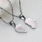 His & Hers Couple Stainless Steel Puzzle "Love You" Lover Pendant Necklace Set