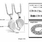 His & Hers Couple Stainless Steel Puzzle "Love You" Lover Pendant Necklace Set