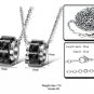 Titanium Stainless Steel "LOVE" Black Barrel Couple Pendant Necklace Set