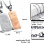 Titanium Stainless Steel Matching Set Fingerprint w/ CZ Couple Pendant Necklace Set