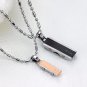 Titanium Stainless Steel Car Design Couple Pendant Necklace Set