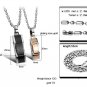 Titanium Stainless Steel Car Design Couple Pendant Necklace Set