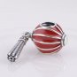 925 Sterling Silver Red Lantern Dangle Charm - fits European Beads Bracelets