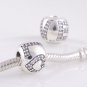 925 Silver Surround By LOVE Sparkling CZ Charm - fits European Beads Bracelets