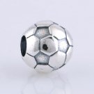 925 Sterling Silver Soccer Football Charm - fits European Beads Bracelets