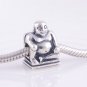 925 Sterling Silver Smiling Buddha Charm - fits European Beads Bracelets