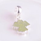 925 Silver Sparkling Snow Angel Dangle Charm - fits European Beads Bracelets
