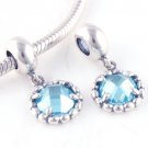 925 Silver Cool Breeze Bluebell Dangle Charm - fits European Beads Bracelets