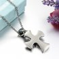 Stainless Steel 2 Tone Crystal Maltese Cross Biker Pendant Necklace Gothic/Punk/Funky