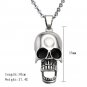 Stainless Steel Open Mouth Movable Jaw Skull Men's Biker Pendant Necklace Gothic/Punk/Funky