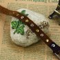 Mens Womens Genuine Leather Wrap Metal Skulls Belt Buckle Punk Bracelet 785