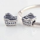 925 Sterling Silver Cruise Ship Charm - fits European Beads Bracelets