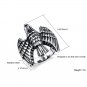 Vintage Mens Biker Antique Silver Stainless Steel Eagle Hawk Hunting Ring Band