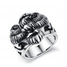 Rugged & Stylish Bald Eagle Flying Stainless Steel Mens Ring Band