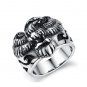 Rugged & Stylish Bald Eagle Flying Stainless Steel Mens Ring Band