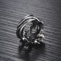 316L Stainless Steel Openwork Holy Cross Crown Mens Ring Band