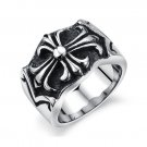 Titanium Stainless Steel Celtic Cross Biker Gothic Mens Ring Band