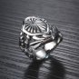 Titanium Stainless Steel Celtic Medieval Shield Armour Biker Gothic Mens Ring Band