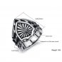 Titanium Stainless Steel Celtic Medieval Shield Armour Biker Gothic Mens Ring Band