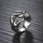 Titanium Stainless Steel Dragon Beast Claw Harley Biker Mens Ring Band