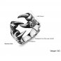 Titanium Stainless Steel Dragon Beast Claw Harley Biker Mens Ring Band