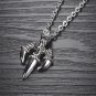 Mens Stainless Steel Casting The Trident Claw 3D Pendant Punk Cool Necklace Gothic/Funky