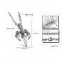 Mens Stainless Steel Casting The Trident Claw 3D Pendant Punk Cool Necklace Gothic/Funky