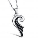 Mens Stainless Steel Angel Wing Pendant Charm Punk Cool Necklace Gothic/Funky