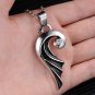 Mens Stainless Steel Angel Wing Pendant Charm Punk Cool Necklace Gothic/Funky