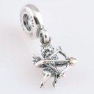 Sterling Silver Cupid Dangle Pendant Charm - fits European Beads Bracelets