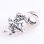 Sterling Silver Cupid Dangle Pendant Charm - fits European Beads Bracelets