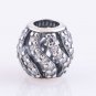 925 Silver Winter Wisp Pave Waves CZ Charm - fits European Beads Bracelets