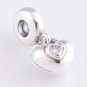 Sterling Silver "You" & "Me" Dangle Charm - fits European Beads Bracelets
