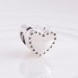 Sterling Silver Heart Gift Box w/ CZ Ring Charm - fits Biagi/Pandora/Troll/All European Bracelets