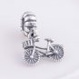 Sterling Silver Bicycle Dangle Pendant Charm - fits European Beads Bracelets