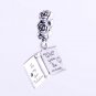 Sterling Silver Love Letter Note Pendant Charm - fits European Beads Bracelets