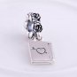 Sterling Silver Love Letter Note Pendant Charm - fits European Beads Bracelets