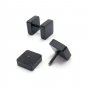 Pair Surgical Stainless Steel Black Square Barbell Earring Fake Plug Stud Mens/Lady's