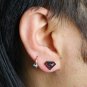 Pair Surgical Stainless Steel Black Cool S Superman Earrings Stud Mens/Lady's