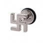 Pair Surgical Stainless Steel Buddhist Swastika Silver Earrings Stud Mens