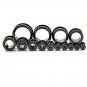 3 Pairs Black Surgical Stainless Steel Screw Back Ear Gauges Flesh Tunnel Plug Stretcher Expander