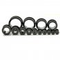 Ultimate Starter 14 Pair Black Surgical Stainless Steel Ear Gauges Flesh Tunnel Plug Kit Stretchers