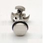 Pair Surgical Stainless Steel Silver Rotating Wheel Earrings Stud Mens