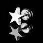 Pair Surgical Stainless Steel Silver Star Earring Stud Mens/Ladies