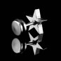 Pair Surgical Stainless Steel Silver Star Earring Stud Mens/Ladies