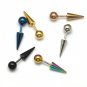 6Pcs/Lot Surgical Stainless Steel 6mm Spike Ball Earring Stud Mens/Lady's