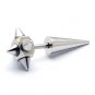 Pair Surgical Stainless Steel Silver Spike Earrings Taper Ear Stud Mens