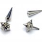 Pair Surgical Stainless Steel Silver Spike Earrings Taper Ear Stud Mens
