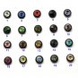 20Pcs/Lot Surgical Stainless Steel 8mm Black Barbell CZ Crystal Earrings Stud Mens